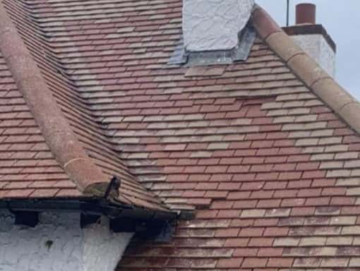 this is a photo of a roof that needs repairs in Whitstable